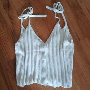 White Tie Tank Top